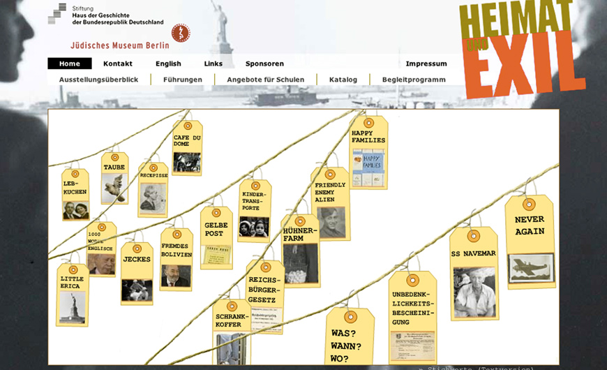 Jüdisches Museum Berlin - Ausstellungswebsite "Heimat und Exil" Jüdisches Museum Berlin - Ausstellungswebsite "Heimat und Exil"