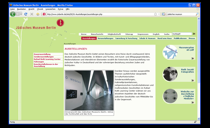 Jüdisches Museum Berlin - Museumswebsite