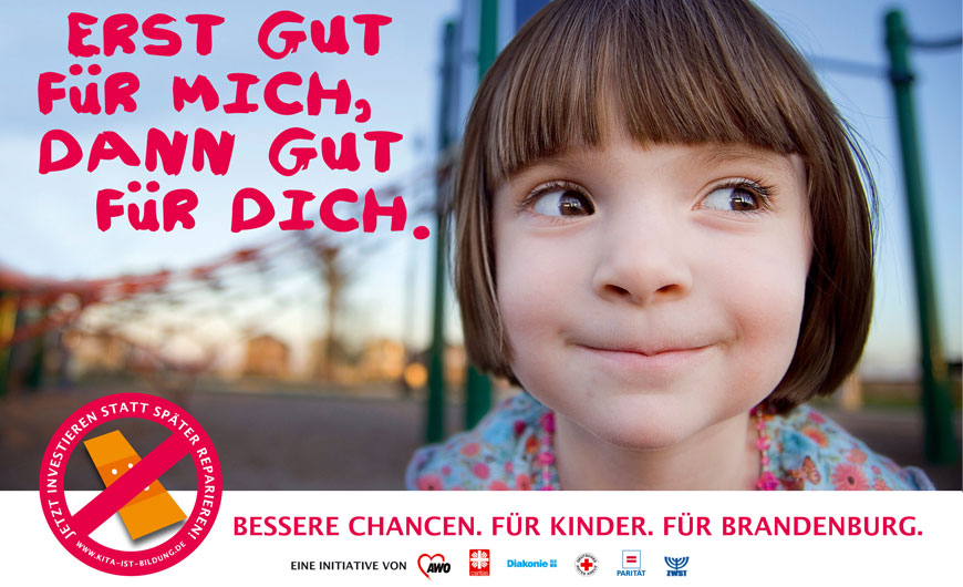 Kita-Kampagne für die Liga der Freien Wohlfahrtsverbände