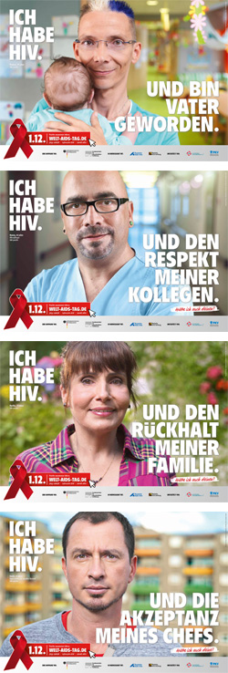 Leben mit HIV – Bundesweite AIDS Kampagne zum WeltAidsTag. Motto des letzten letzten Welt-AIDS-Tag 2023: „Mehr als eine Schleife“
