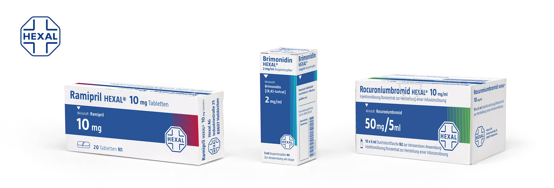 Hexal Verpackung, Arbeitsbeispiel von kakoii, der Agentur für pharma packaging.