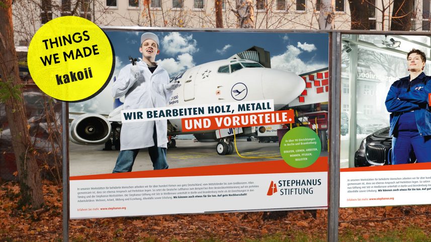 Humorvoll und selbstbewusst kommunizieren die Berliner Stephanus Werkstätten, Menschen mit Behinderungen oder psychischen Erkrankungen berufliche Möglichkeiten bieten.