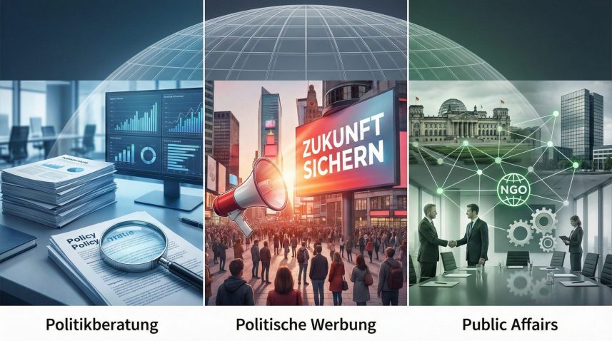 Was unterscheidet Politikberatung von Public Affairs und politischer Werbung? Über die Architektur der Macht, Abgrenzungen und Grauzonen.